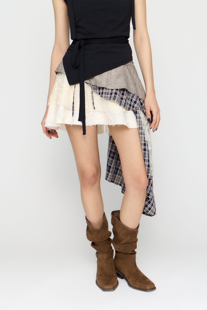 LILI×LAGUA 2WAY スカート NVY S