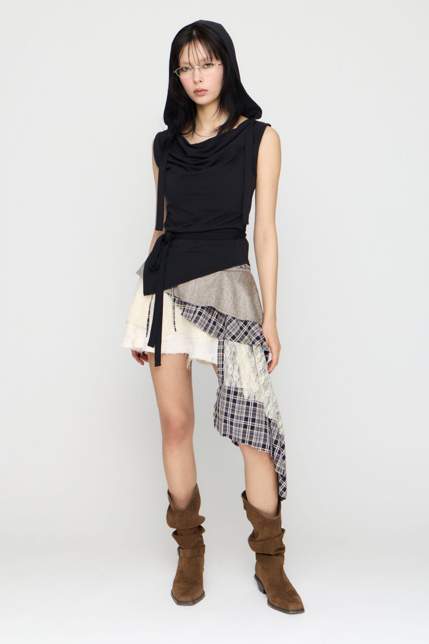 LILI×LAGUA 2WAY スカート NVY S