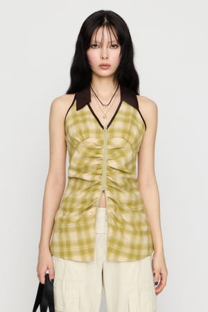 LILI×LAGUA HEM CUT トップス