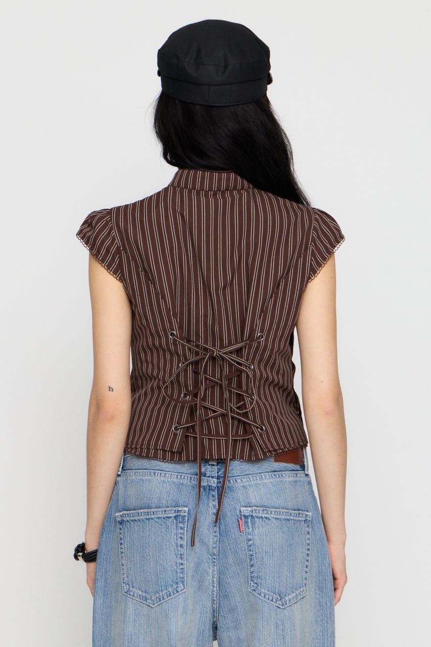 LILI×LAGUA BACK LACE UP トップス BRN FREE