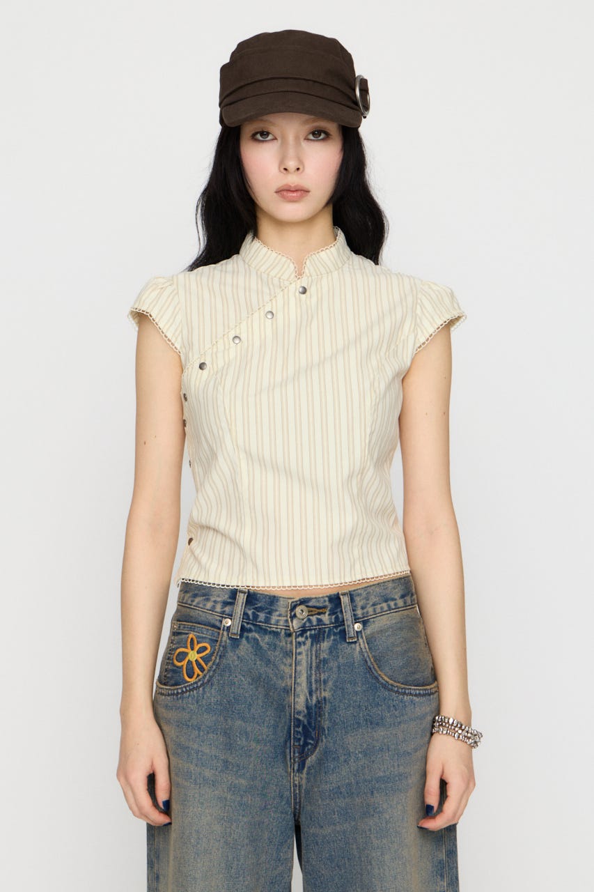 LILI×LAGUA BACK LACE UP トップス YEL FREE