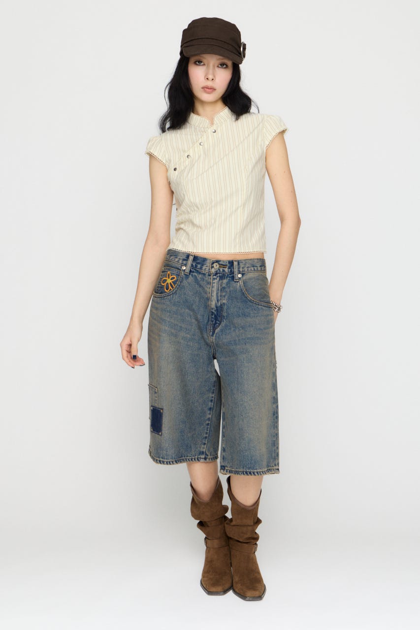 LILI×LAGUA BACK LACE UP トップス YEL FREE