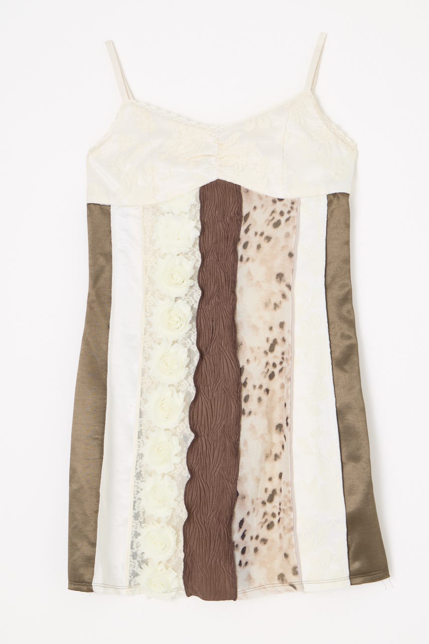 LILI×LAGUA PATCH WORK キャミソール Multi_1 S