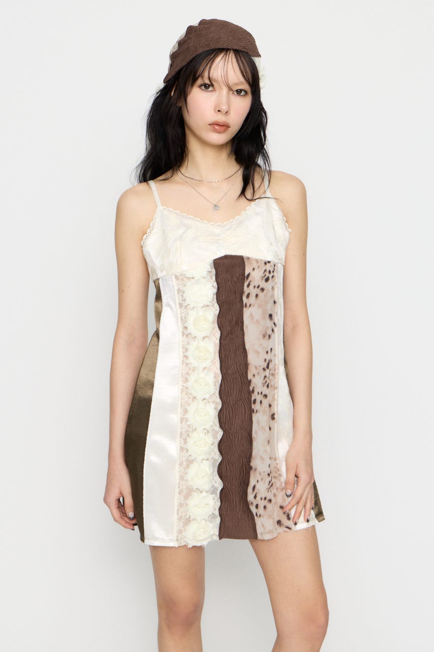 LILI×LAGUA PATCH WORK キャミソール Multi_1 S