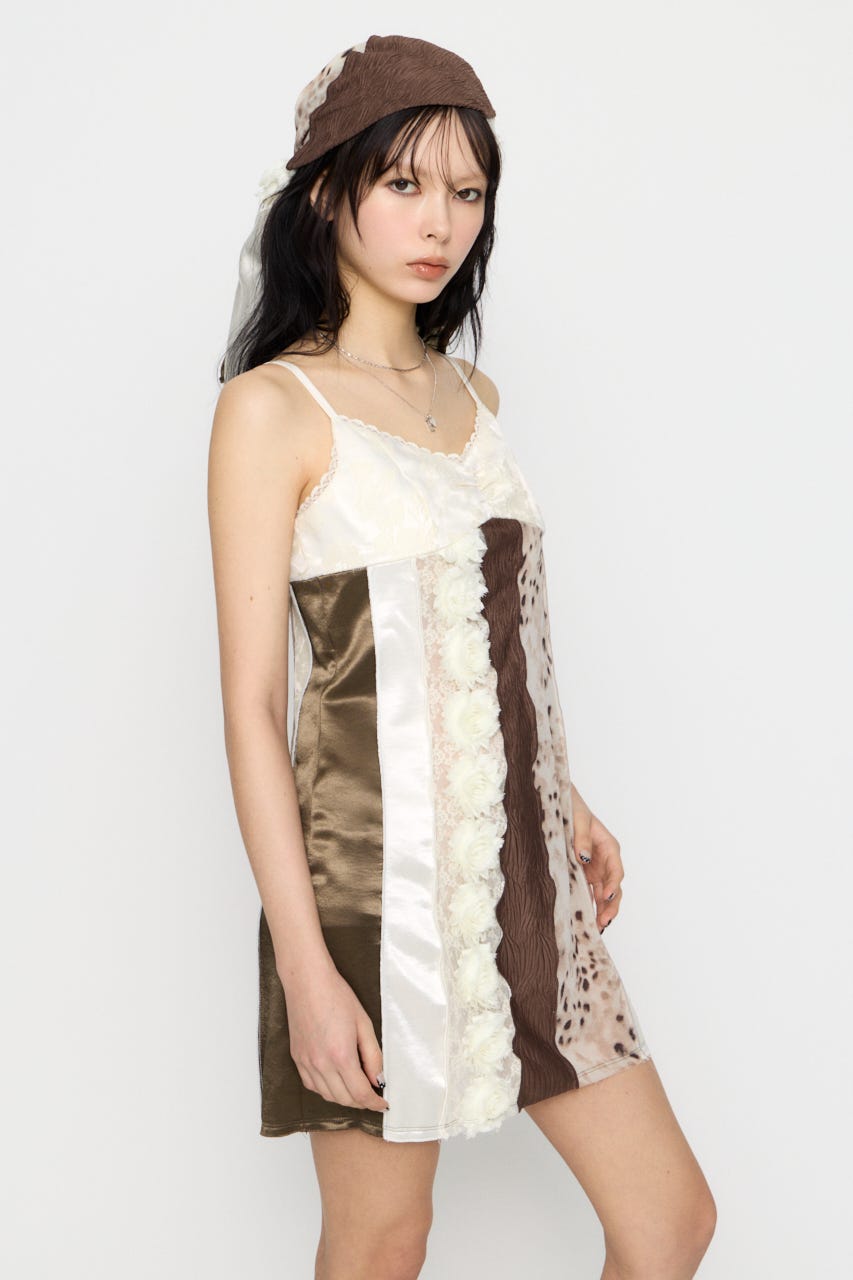 LILI×LAGUA PATCH WORK キャミソール Multi_1 S