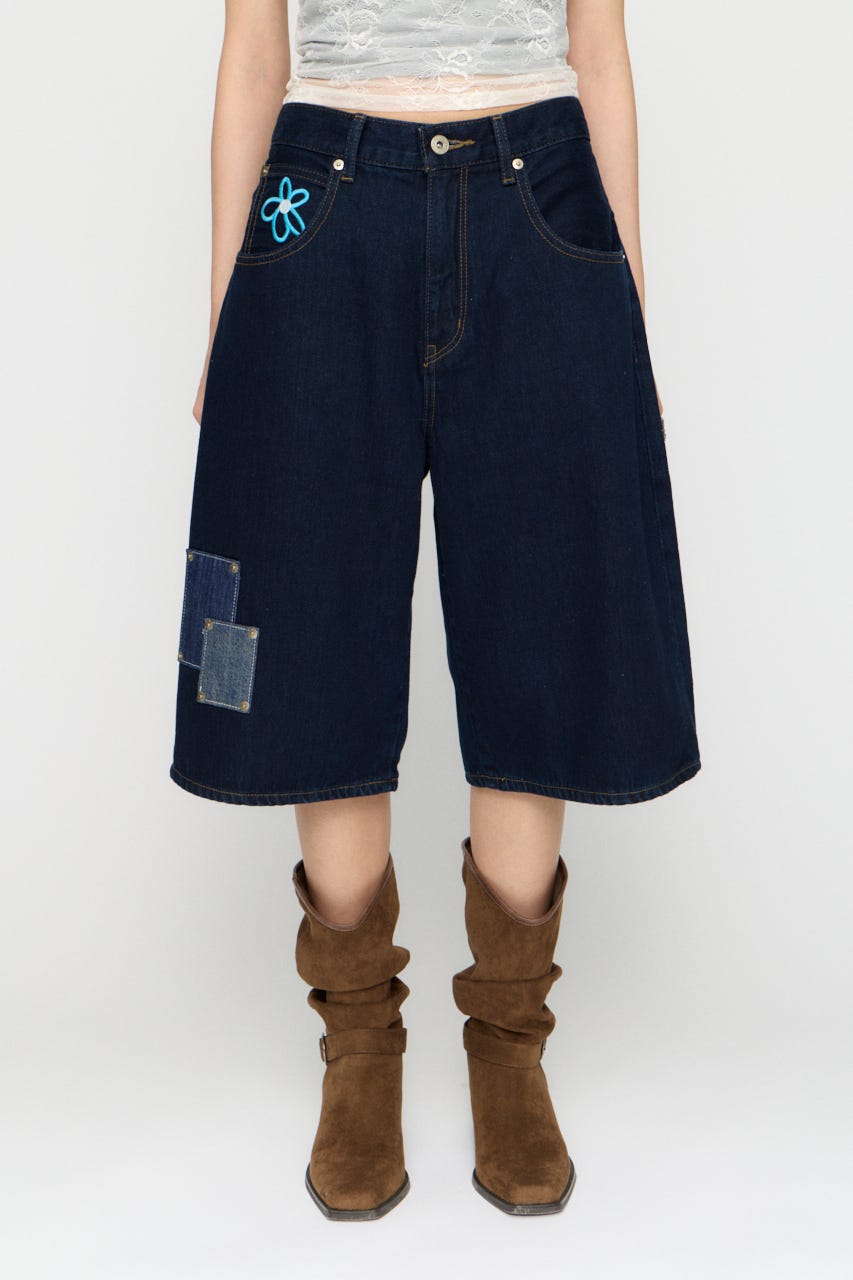 LILI×LAGUA HALF デニム BLU S