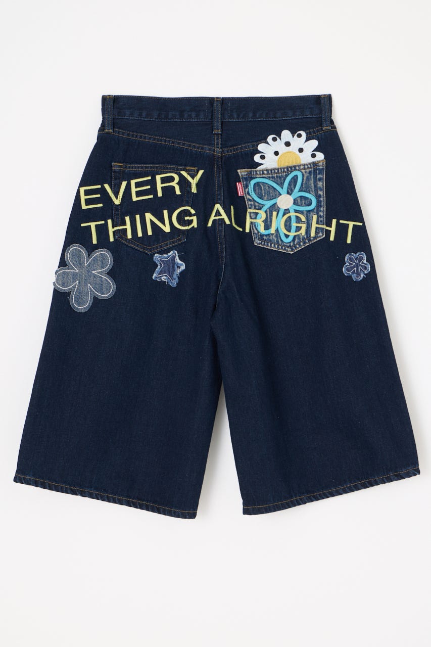 LILI×LAGUA HALF デニム BLU S