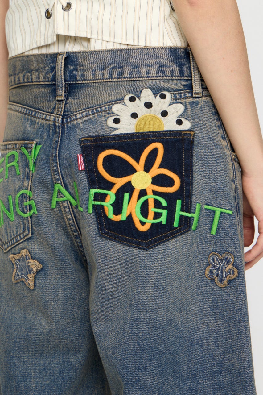 LILI×LAGUA HALF デニム L/BLU S