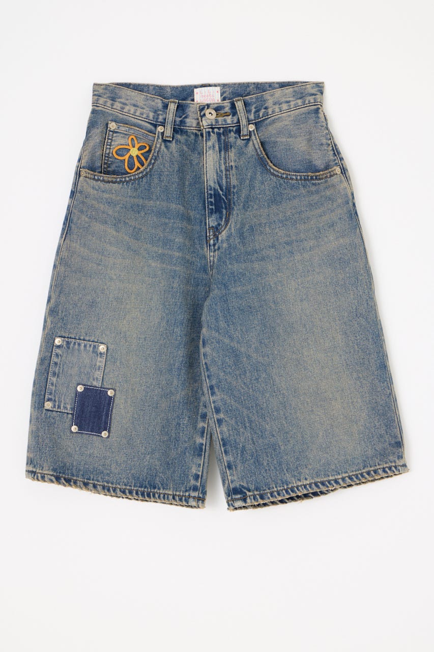 LILI×LAGUA HALF デニム L/BLU S