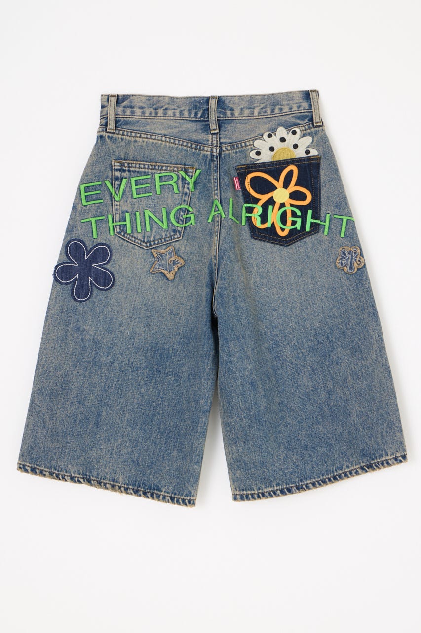 LILI×LAGUA HALF デニム L/BLU S