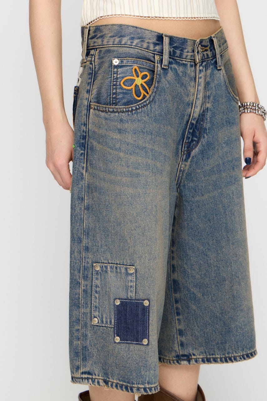 LILI×LAGUA HALF デニム L/BLU S