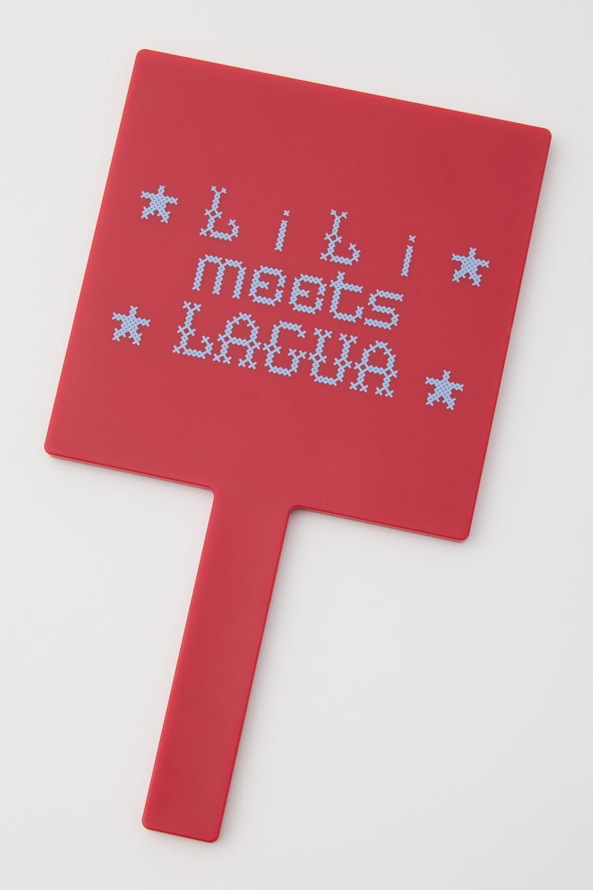 【ノベルティ】LILI×LAGUA COMPACT MIRROR RED FREE