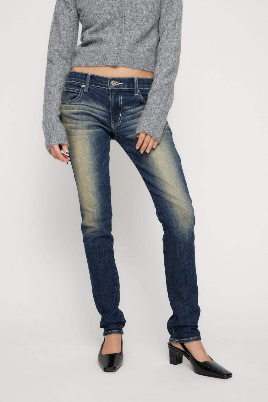 CLASSIC LOW WAIST SKINNY デニム BLU 24inch