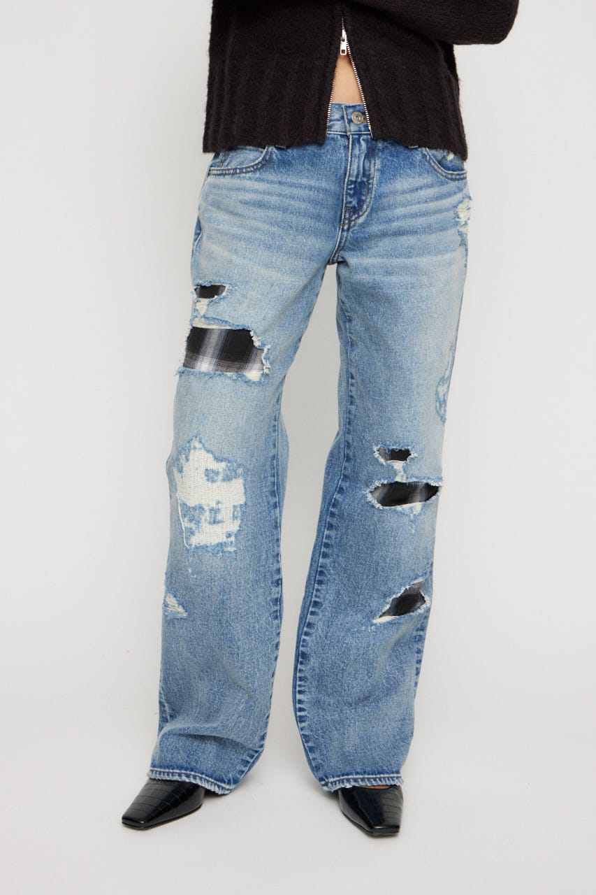 CHECK CRASH デニム BLU 22inch