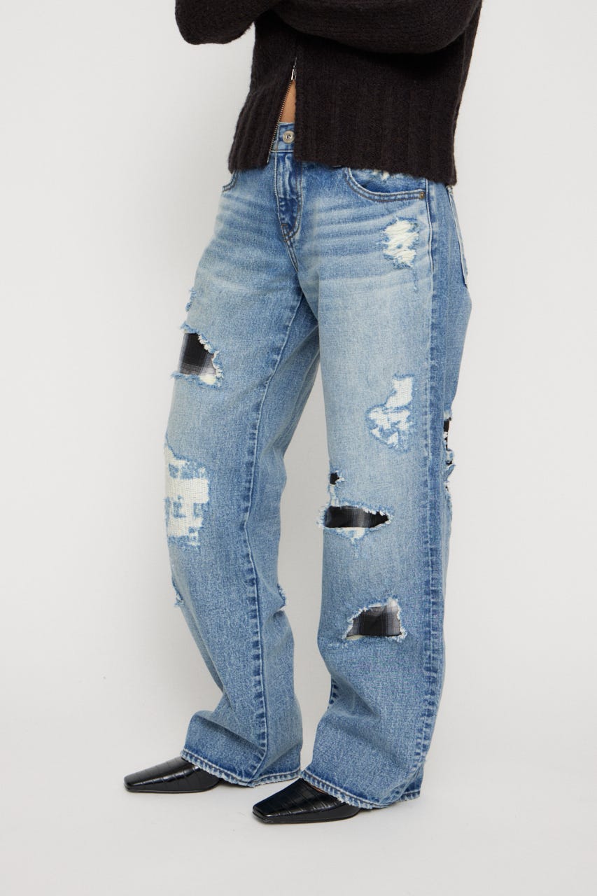 CHECK CRASH デニム BLU 22inch