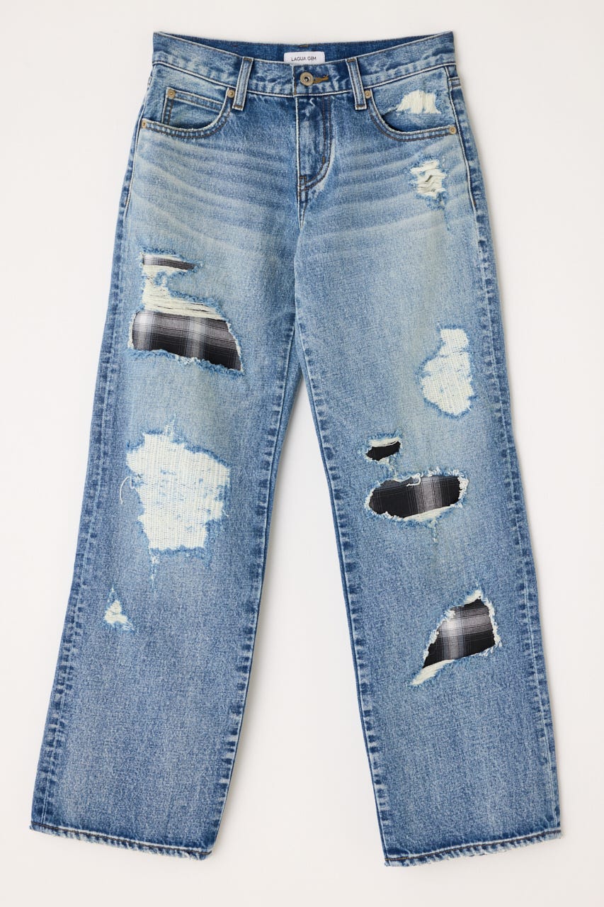 CHECK CRASH デニム BLU 22inch