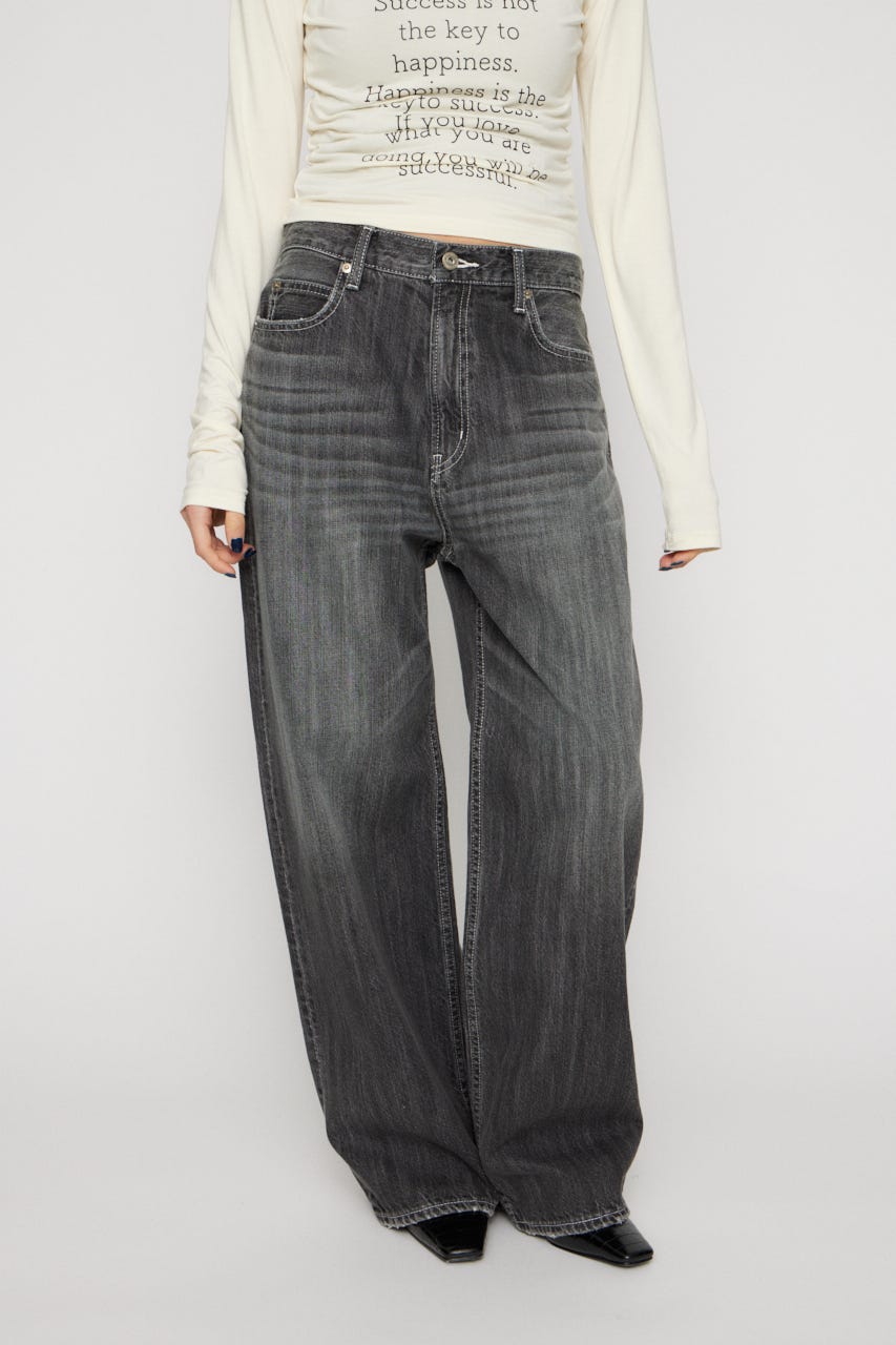 CLASSIC WIDE STRAIGHT デニム BLK 24inch