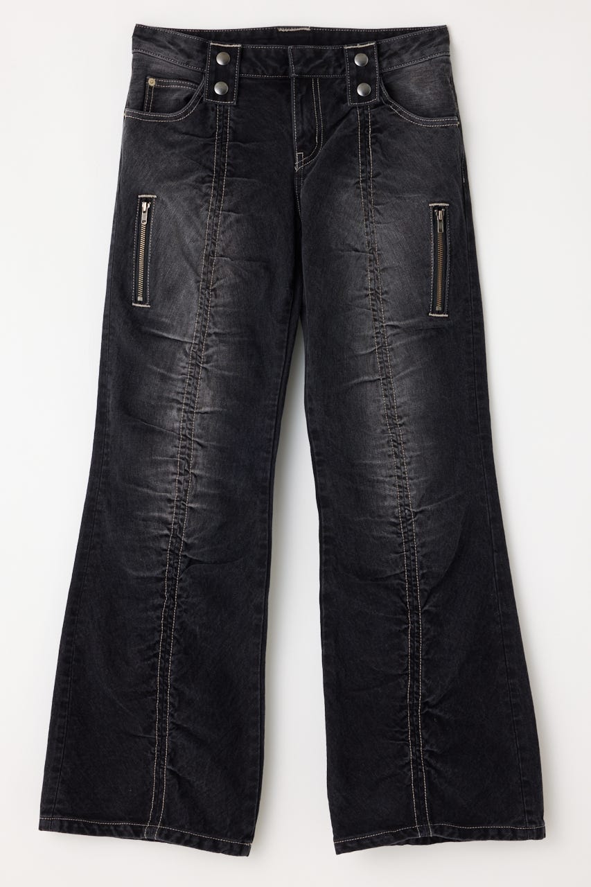 FRONT GATHER デニム BLK 26inch