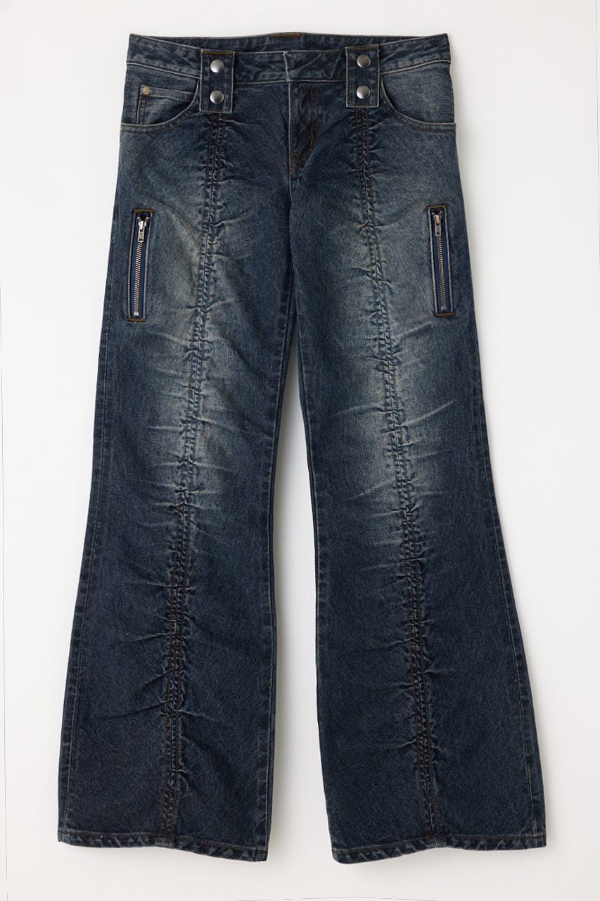 FRONT GATHER デニム BLU 25inch