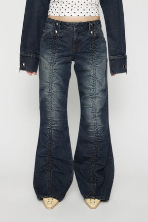 FRONT GATHER デニム