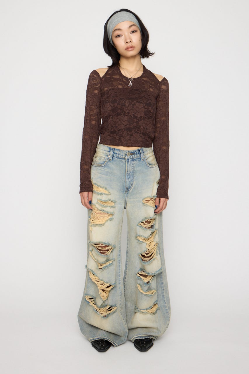 MANY CRASH LOOSEY デニム L/BLU 25inch