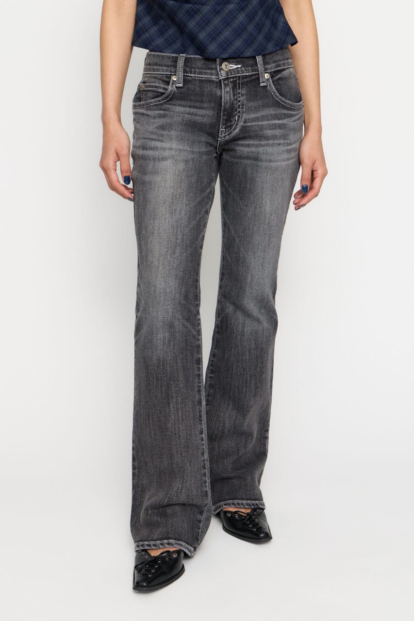 NARROW FLARE デニム BLK 24inch