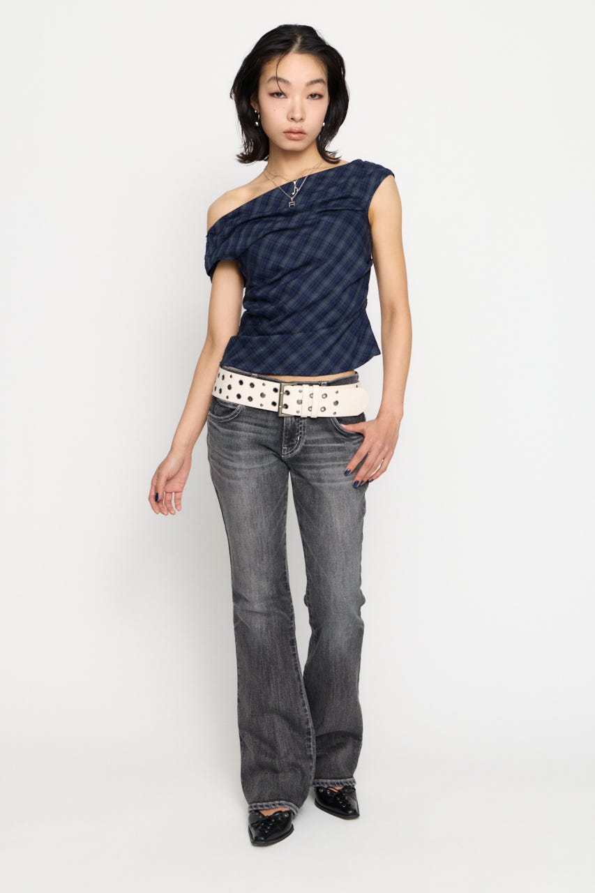 NARROW FLARE デニム BLK 24inch