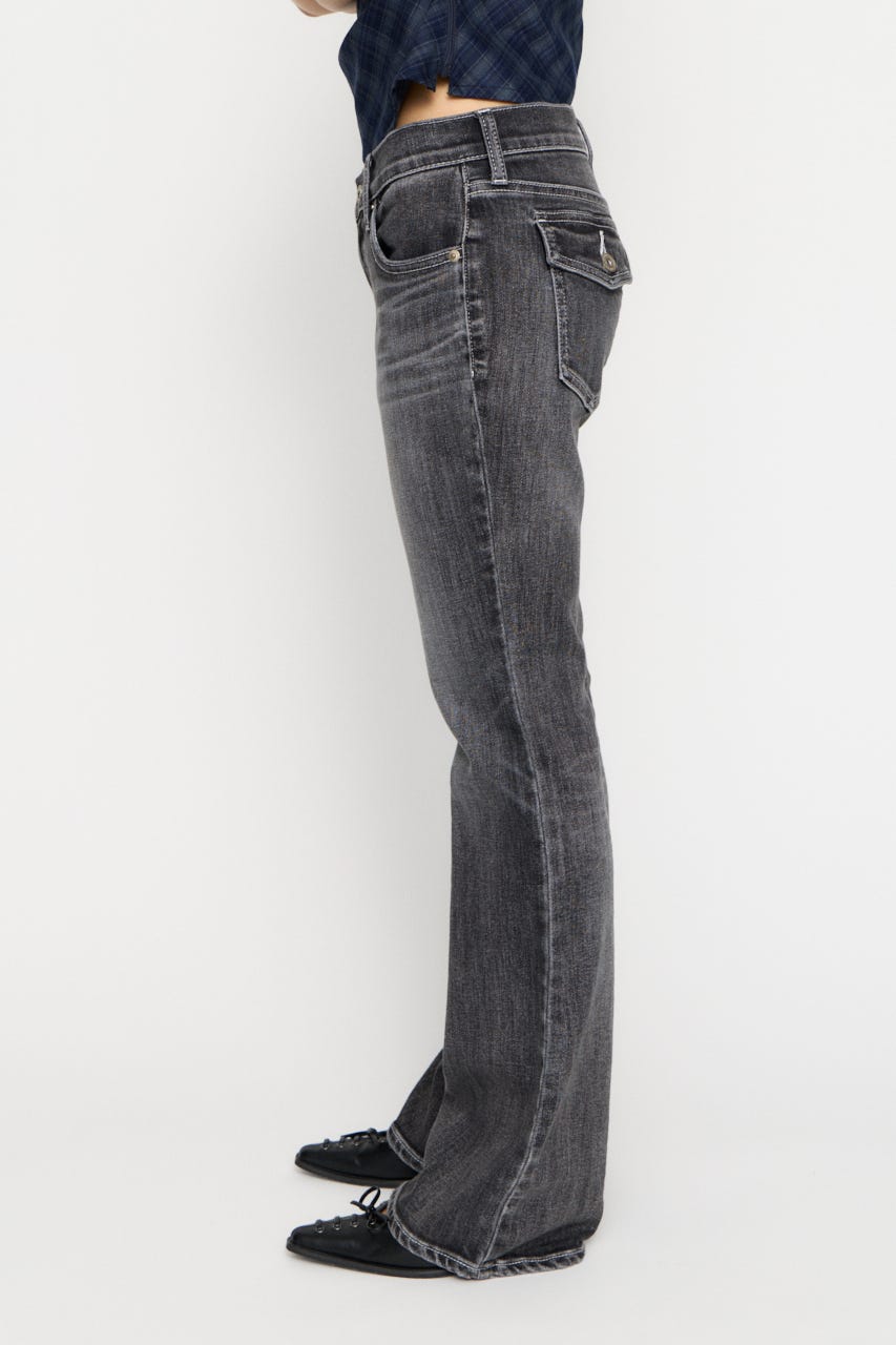 NARROW FLARE デニム BLK 24inch