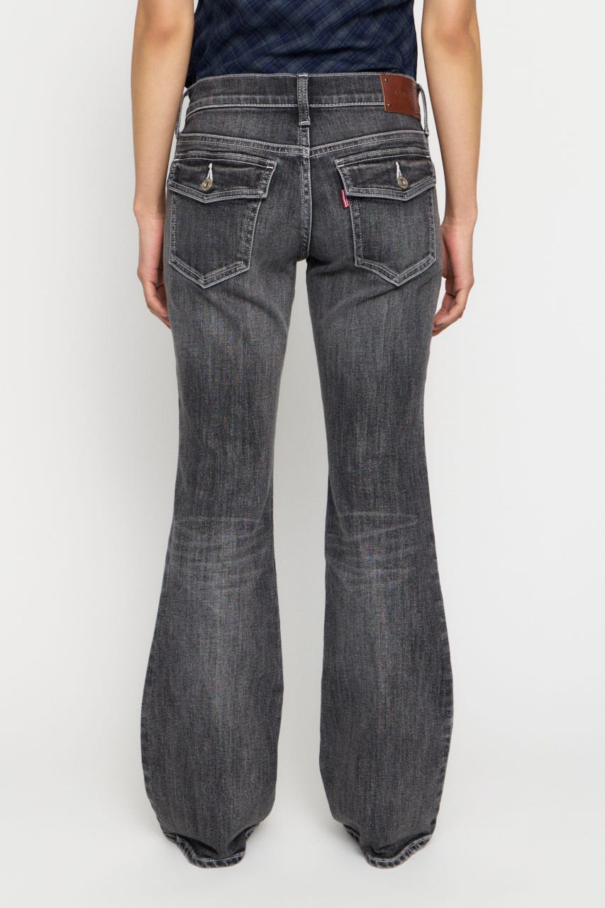 NARROW FLARE デニム BLK 24inch