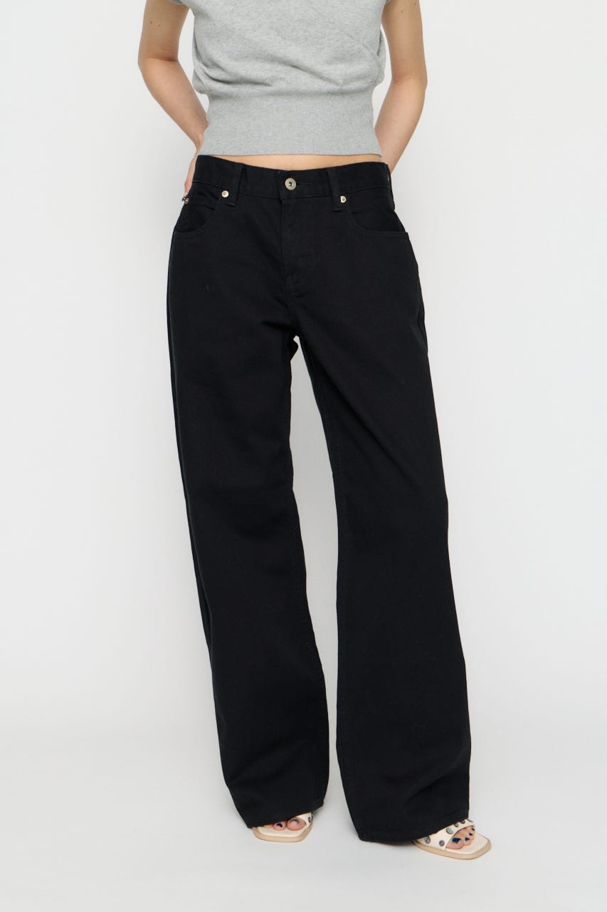BASIC COLOR STRAIGHT デニム BLK 23inch