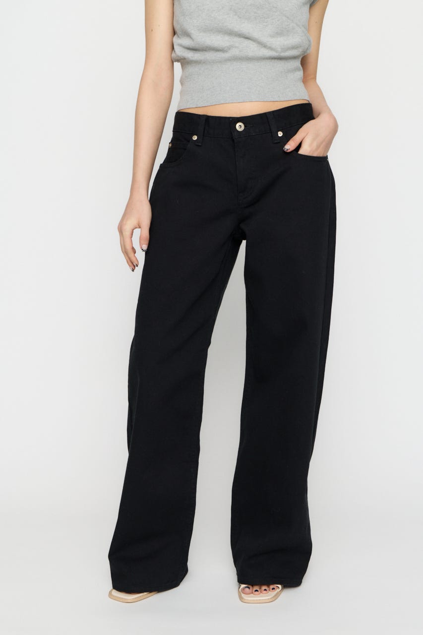 BASIC COLOR STRAIGHT デニム BLK 23inch