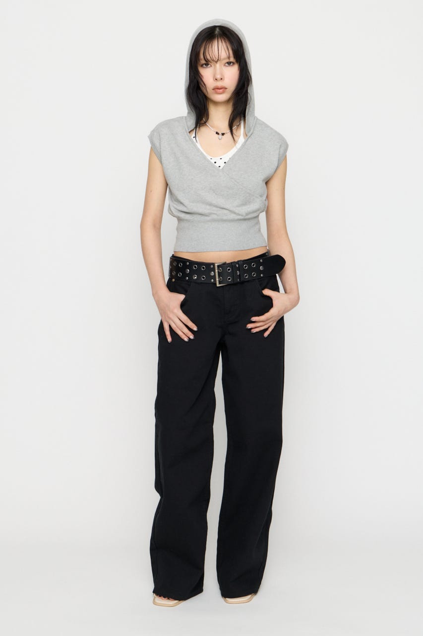 BASIC COLOR STRAIGHT デニム BLK 23inch