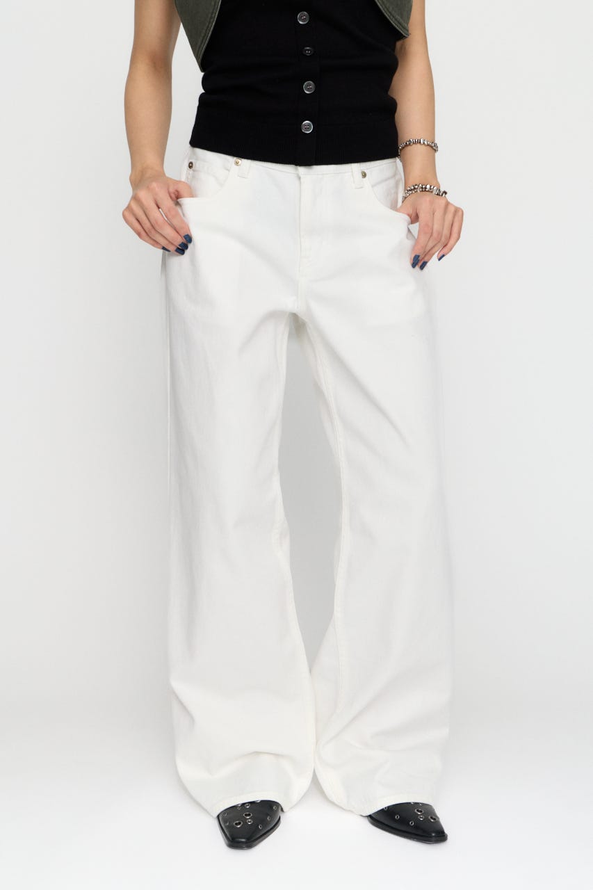BASIC COLOR STRAIGHT デニム WHT 23inch