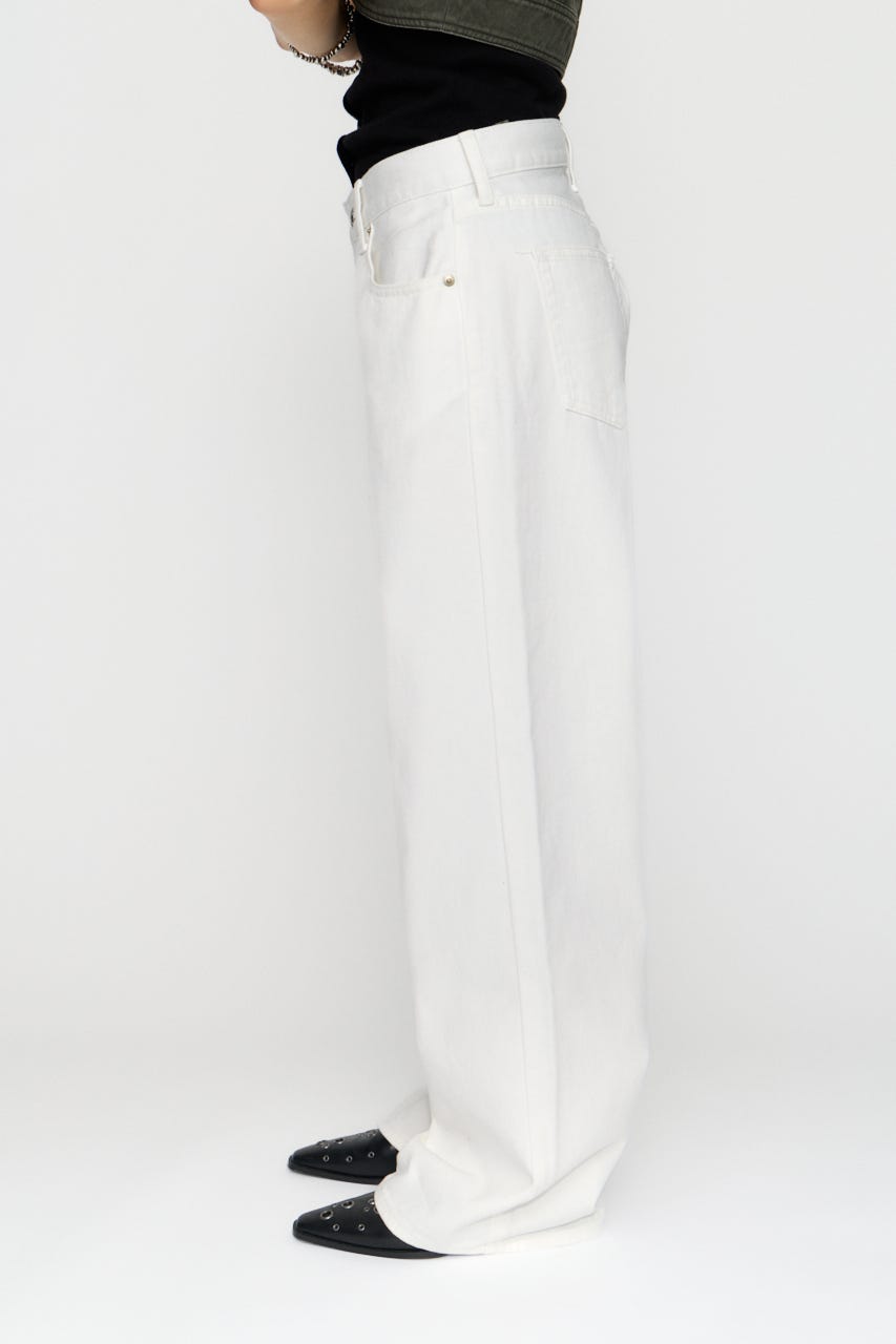 BASIC COLOR STRAIGHT デニム WHT 23inch