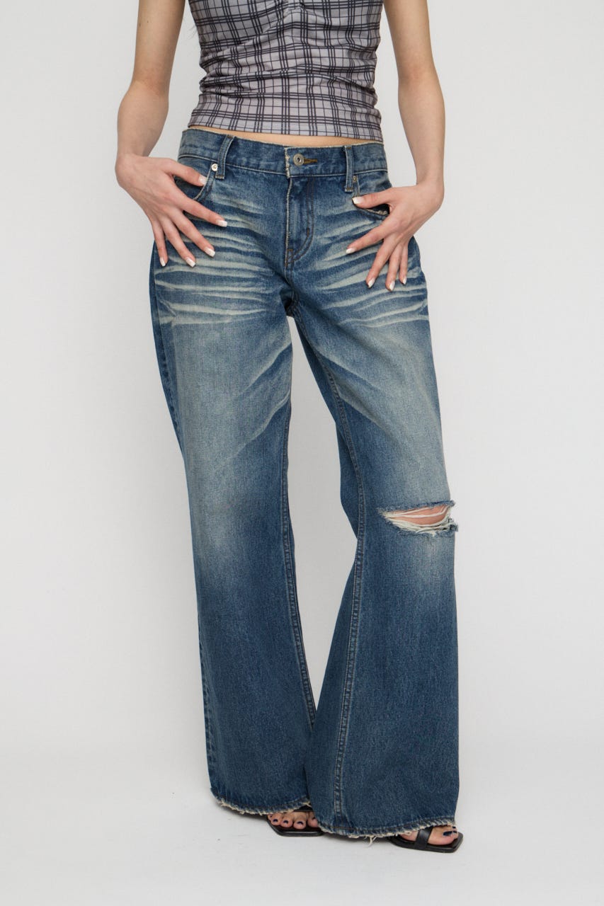 LOOSEY FLARE VINTAGE デニム BLU 22inch