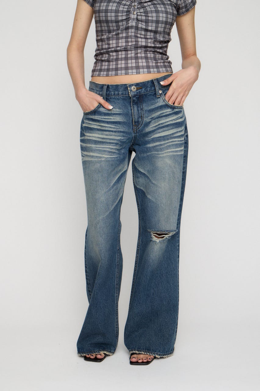 LOOSEY FLARE VINTAGE デニム BLU 22inch