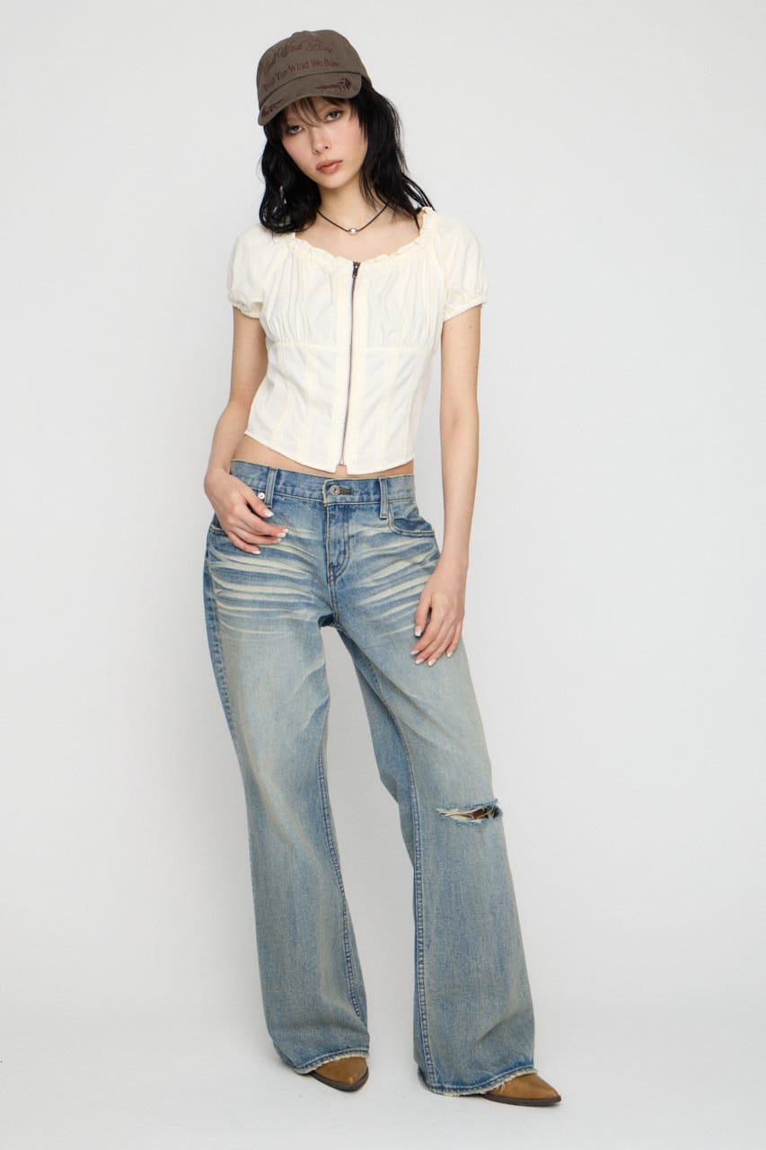 LOOSEY FLARE VINTAGE デニム L/BLU 25inch