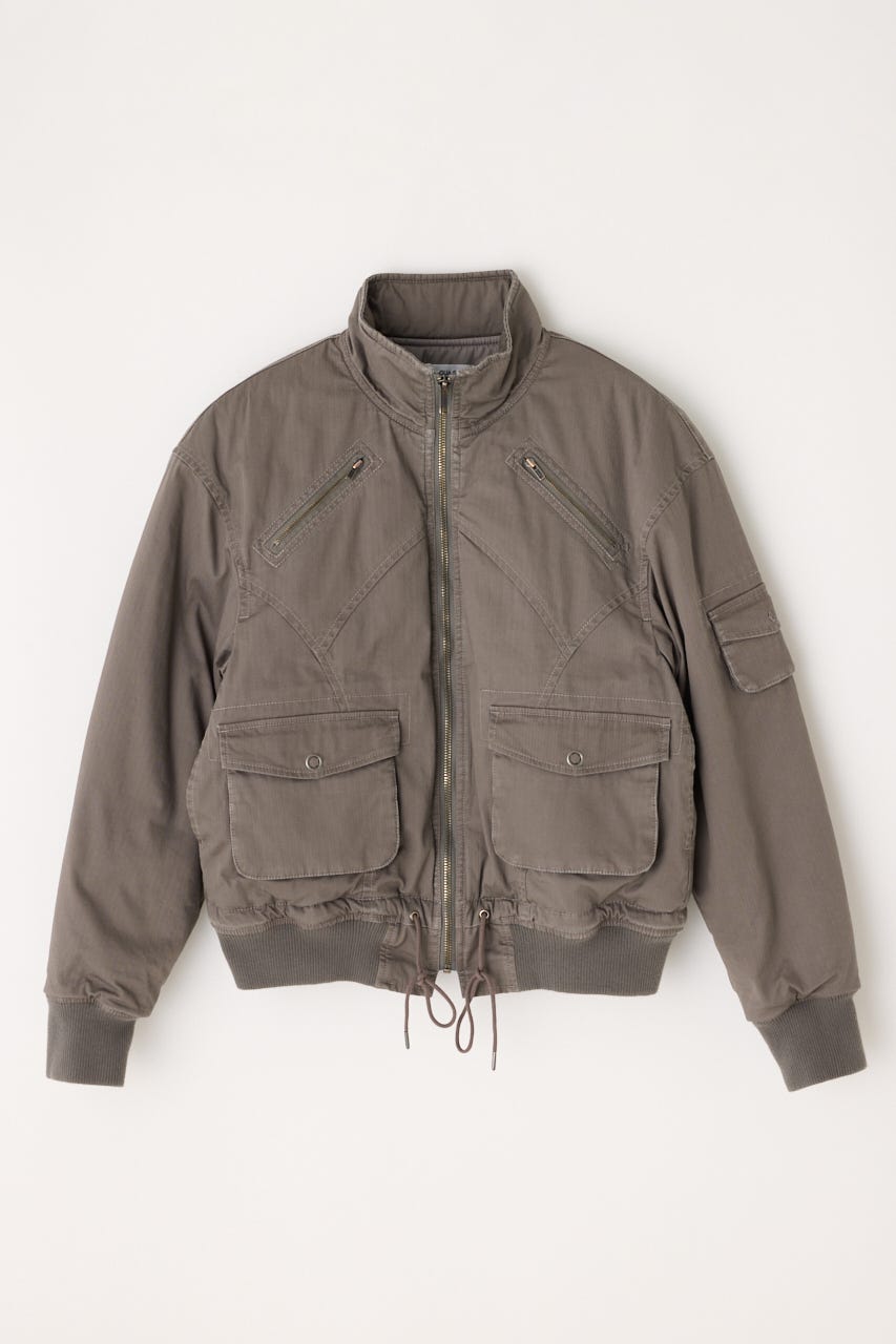 STITCH STRIPE ブルゾン GRY FREE