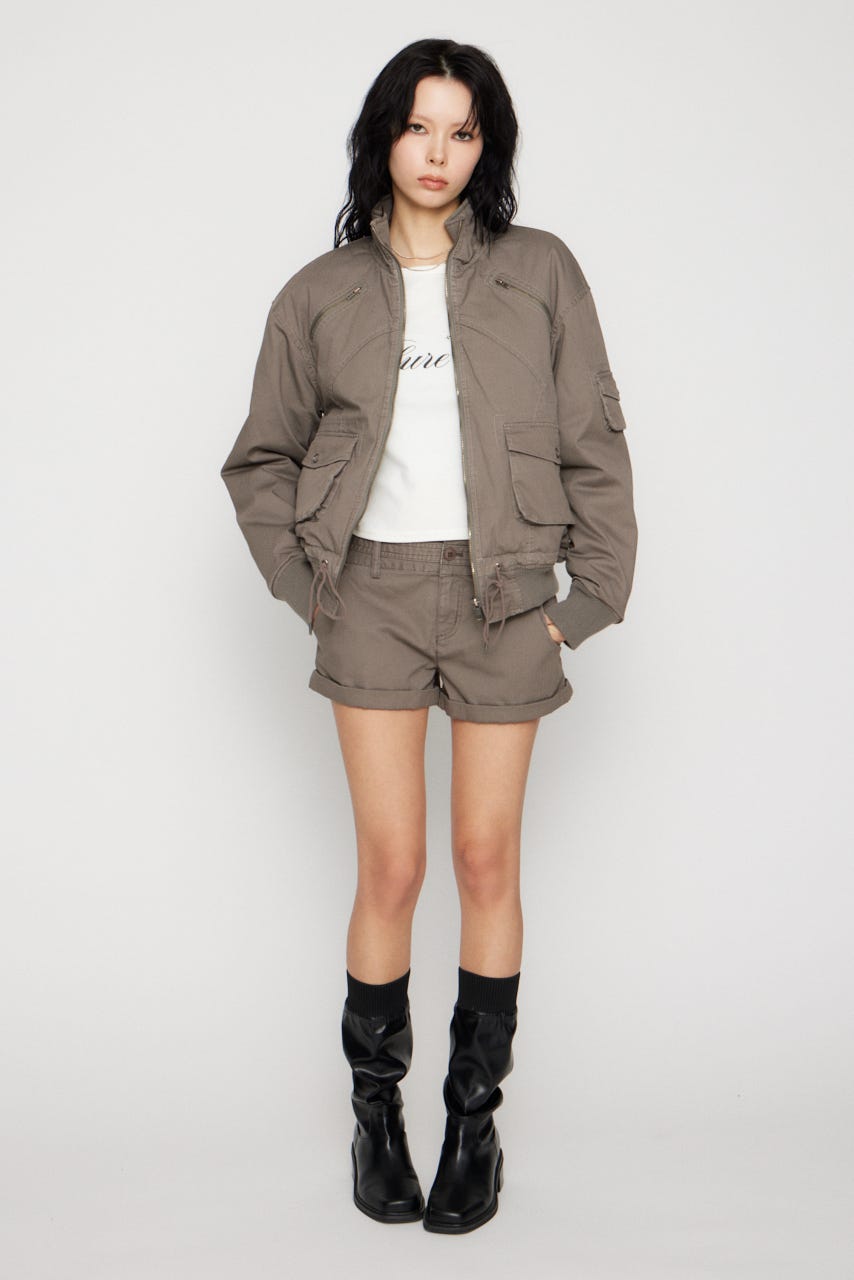 STITCH STRIPE ブルゾン GRY FREE