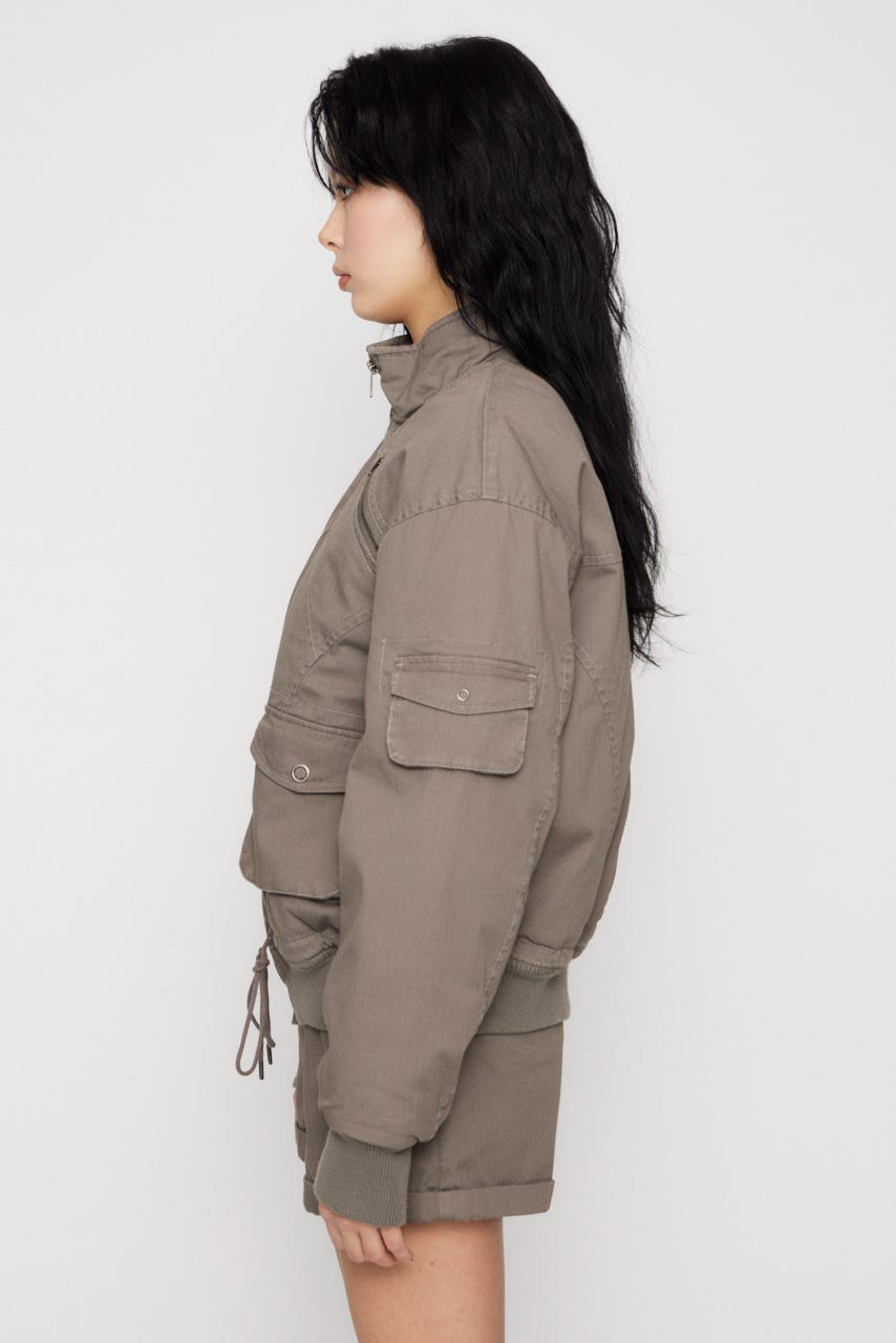 STITCH STRIPE ブルゾン GRY FREE