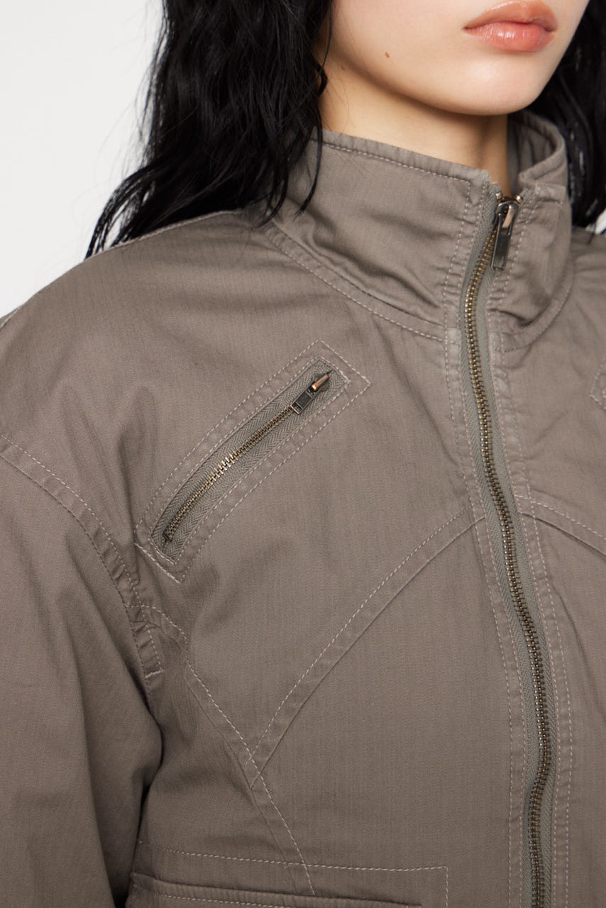 STITCH STRIPE ブルゾン GRY FREE