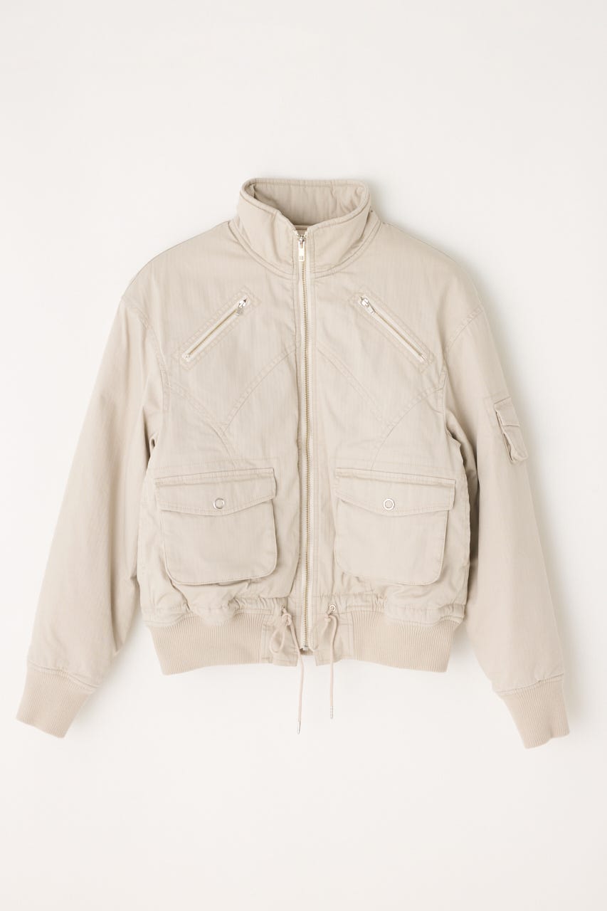 STITCH STRIPE ブルゾン IVOY FREE