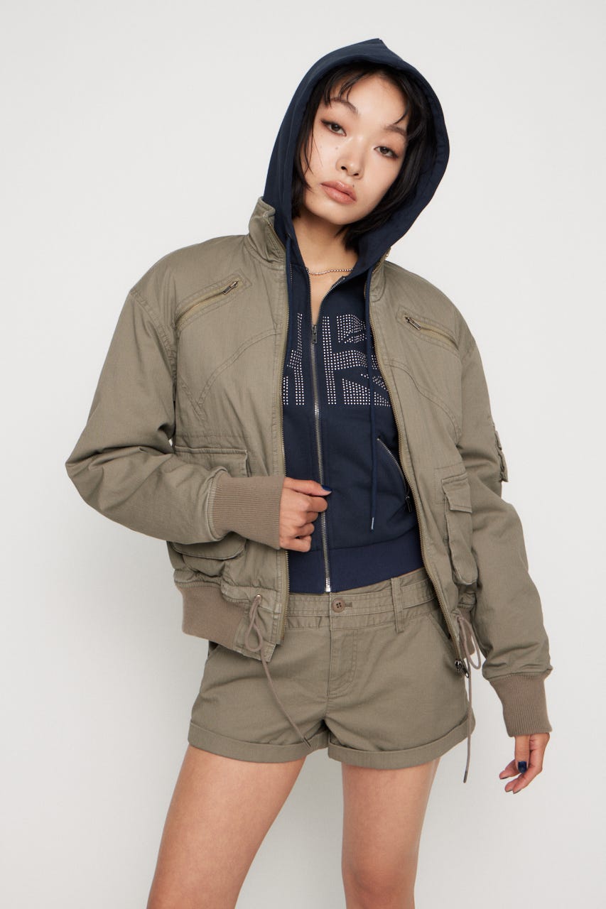 STITCH STRIPE ブルゾン KHA FREE