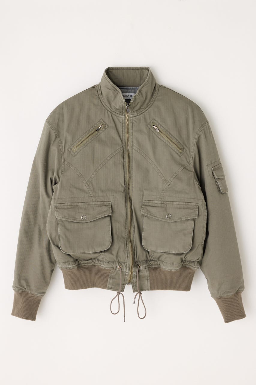 STITCH STRIPE ブルゾン KHA FREE