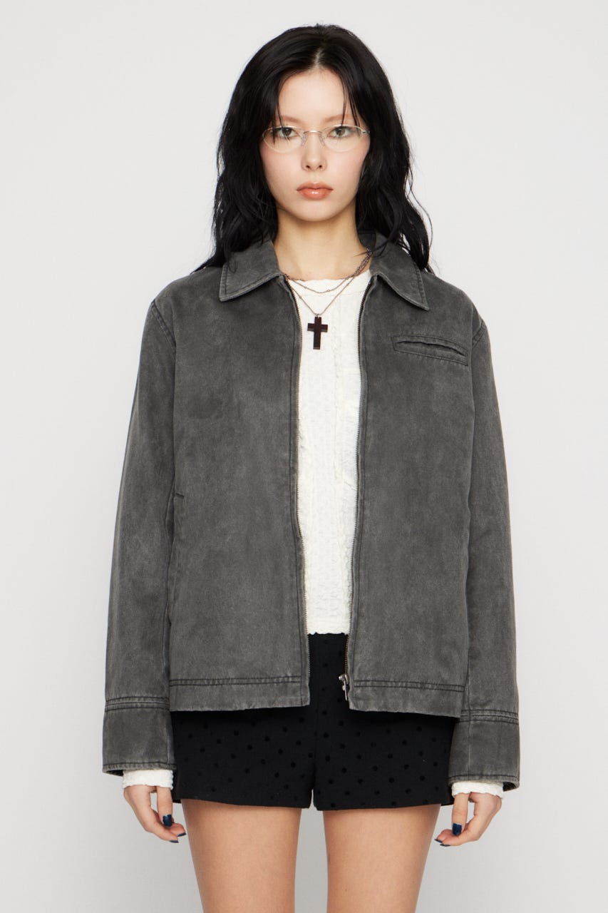 FAUX LEATHER BASIC ジャケット BLK FREE