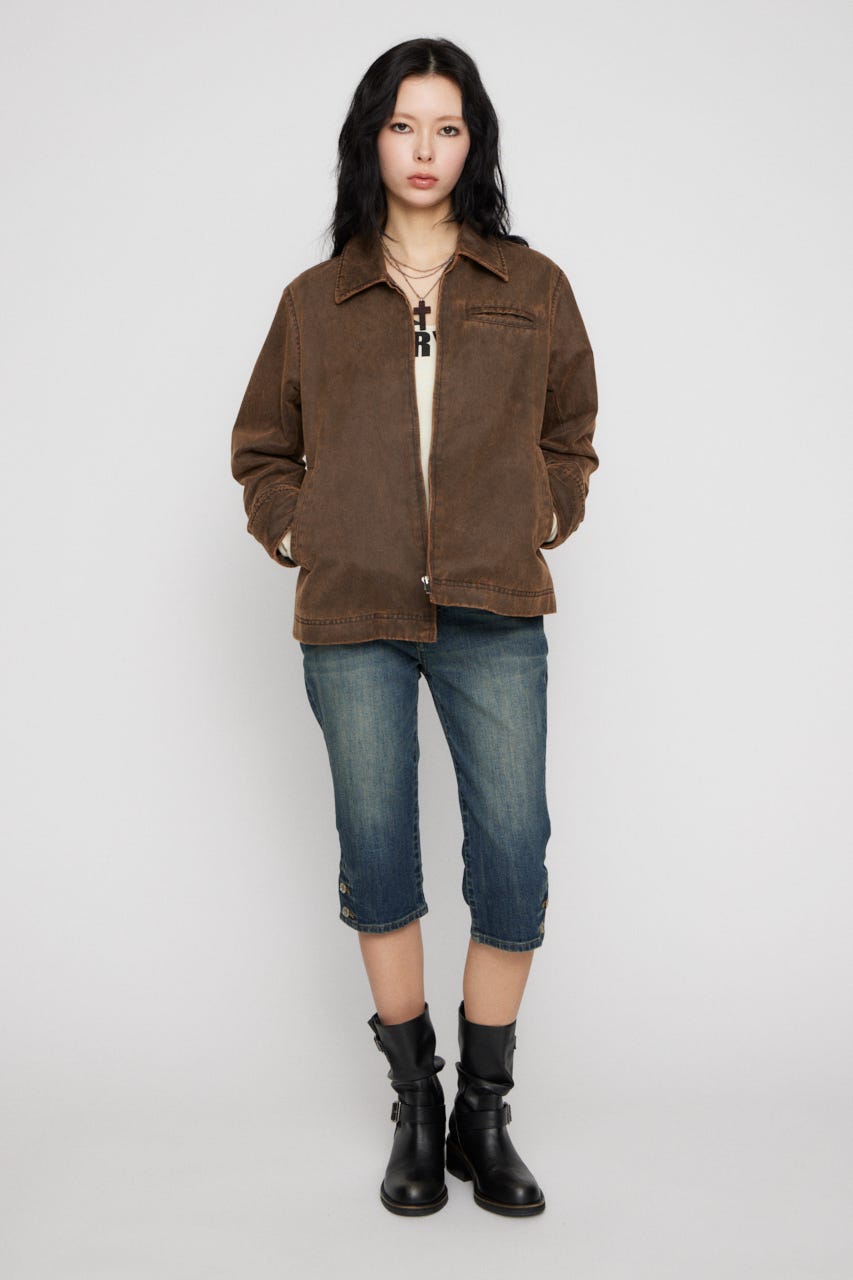 FAUX LEATHER BASIC ジャケット BRN FREE