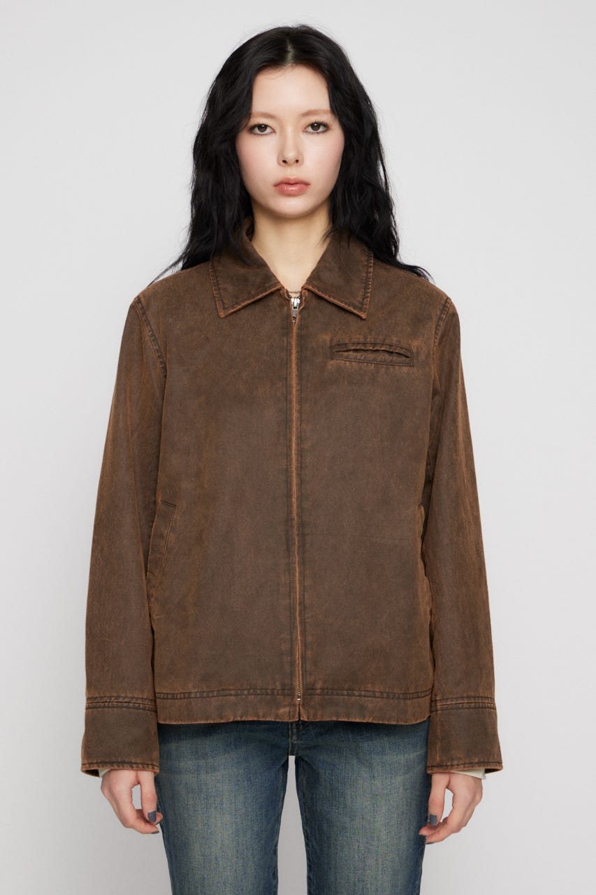 FAUX LEATHER BASIC ジャケット BRN FREE