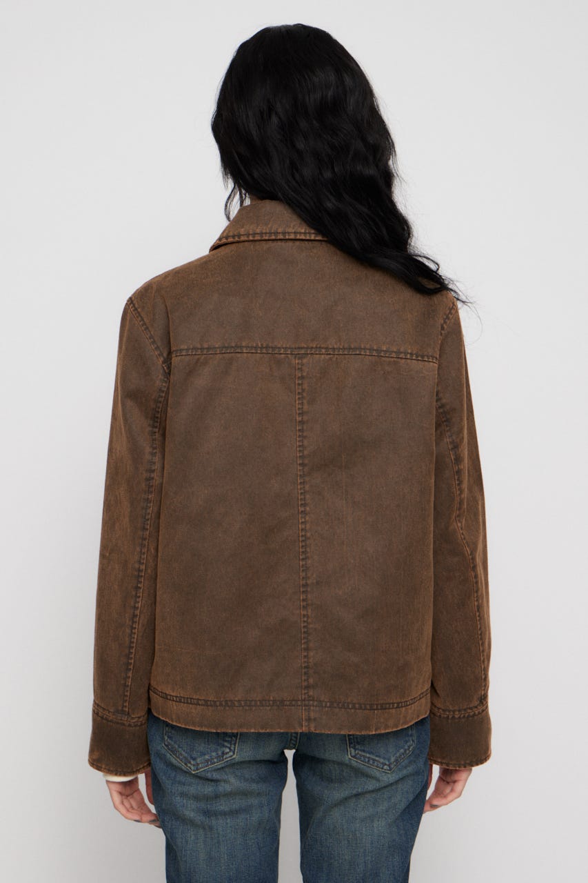 FAUX LEATHER BASIC ジャケット BRN FREE