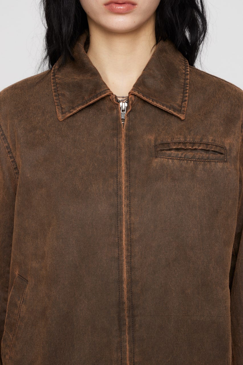 FAUX LEATHER BASIC ジャケット BRN FREE