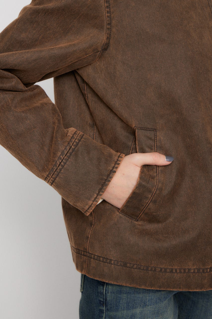 FAUX LEATHER BASIC ジャケット BRN FREE